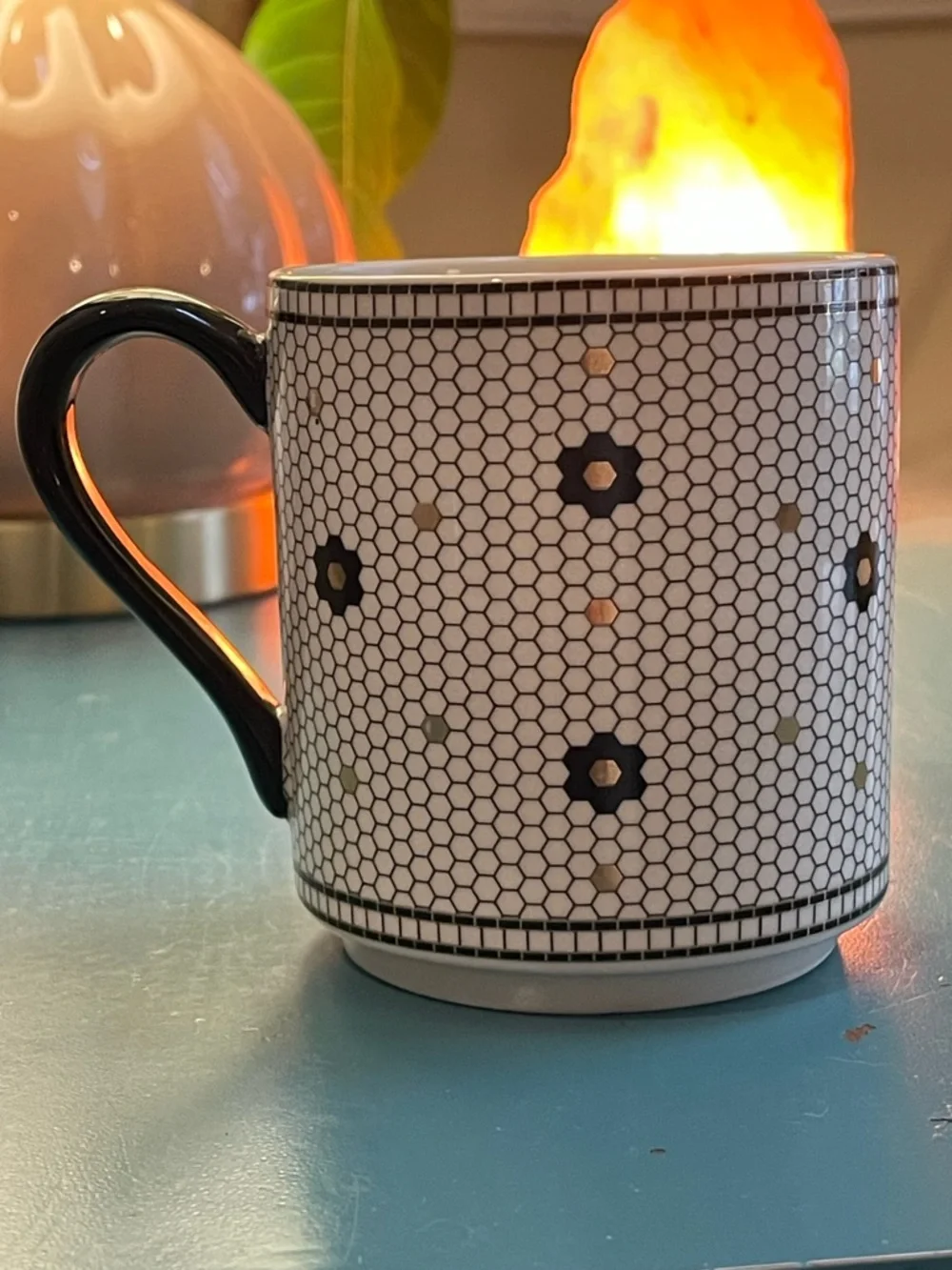 Anthropologie Margot Mosaic Tile Monogram “C” Mug